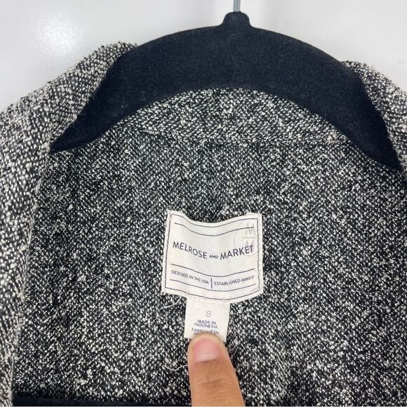 Melrose and Market Sleeveless Oversized Open Front Vest Gray Size Small - Picture 6 of 8